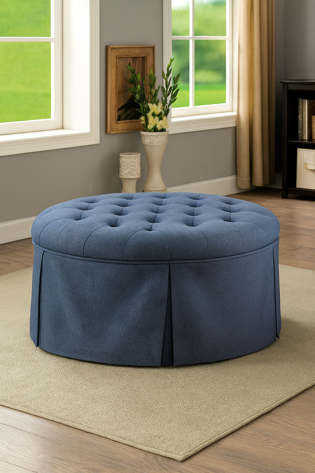 Claes Round Ottoman