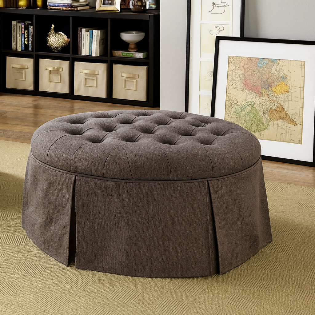 Claes Round Ottoman