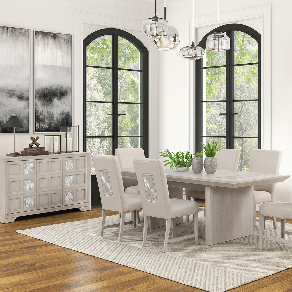 Argenthart Dining Table & Dining Chair (2/CTN) And Server