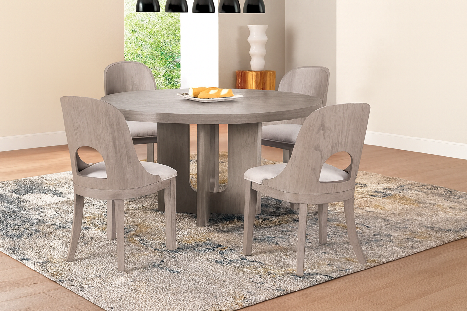 Sterling West Round Dining Table & Side Chair