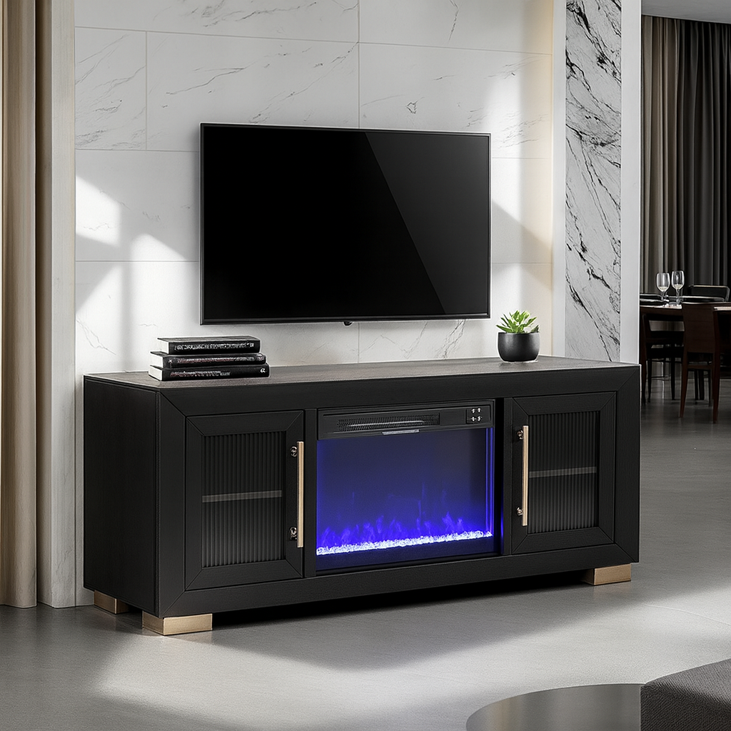 Ashbourne 60" TV Stand w/ Fire Place