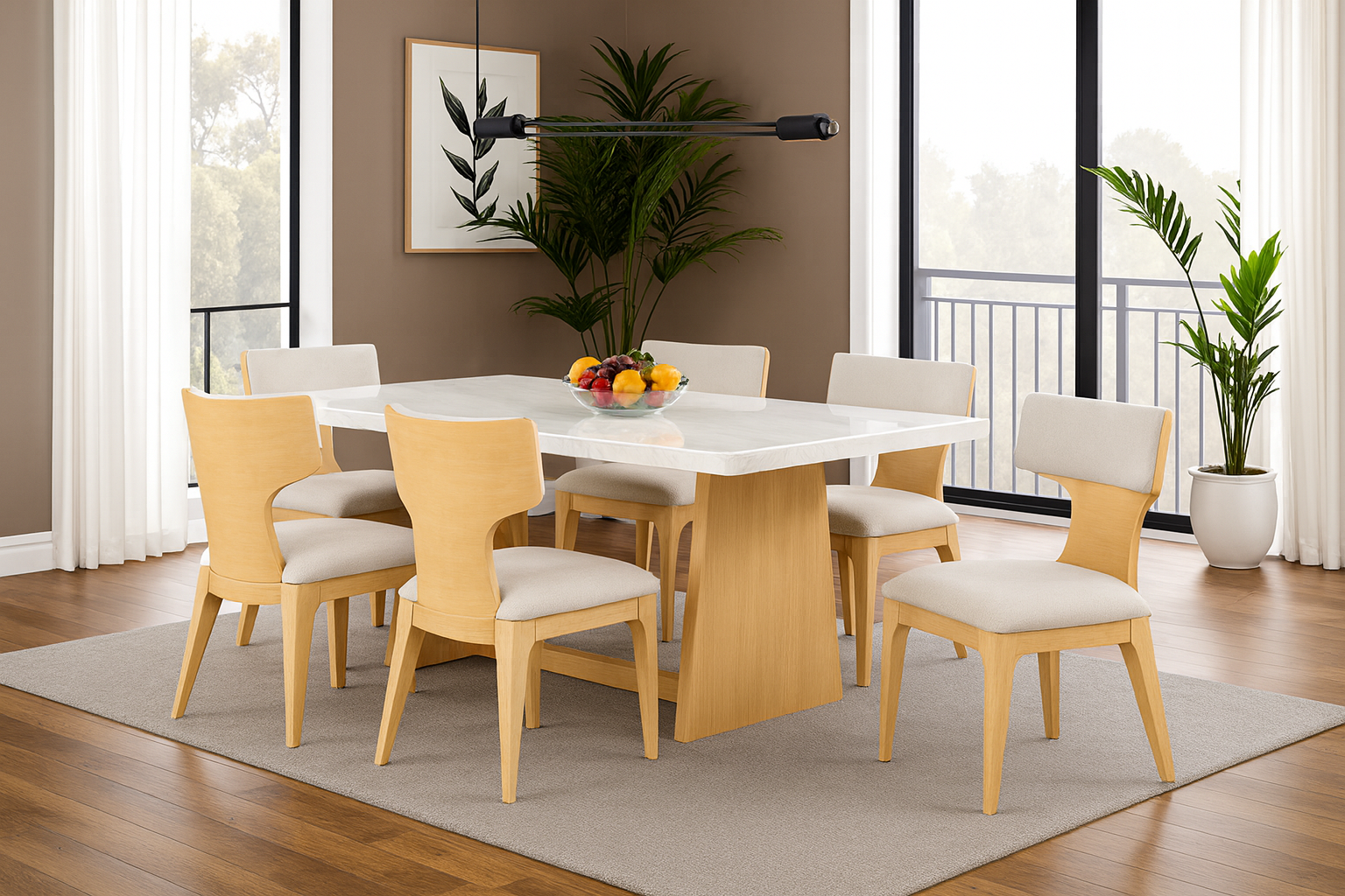Caerwys Dining Table & Dinning Chair