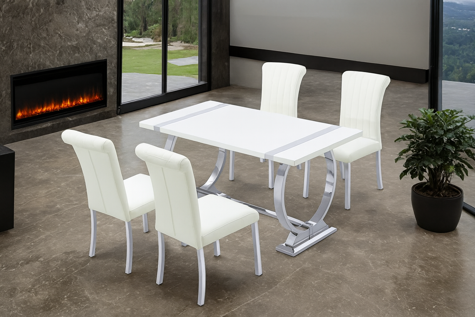 Holbaek Dining Table & Side Chair (2/Ctn)
