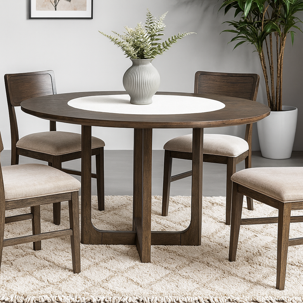 Vellara Round Dining Table & Side Chair (2/Ctn) & Hutch & Buffet