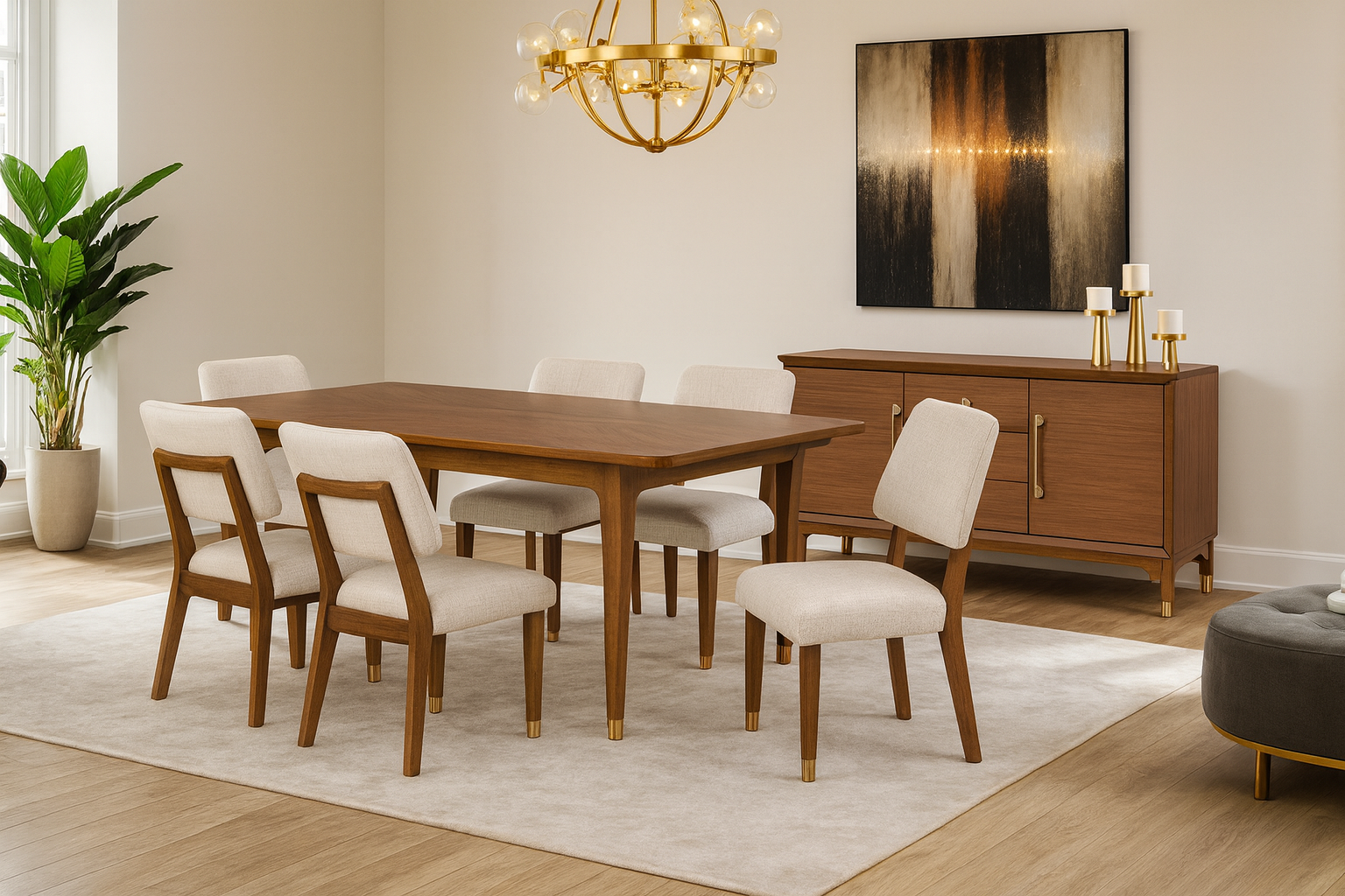 Hepburne Dining Table & Side Chair (2/CTN) & Server