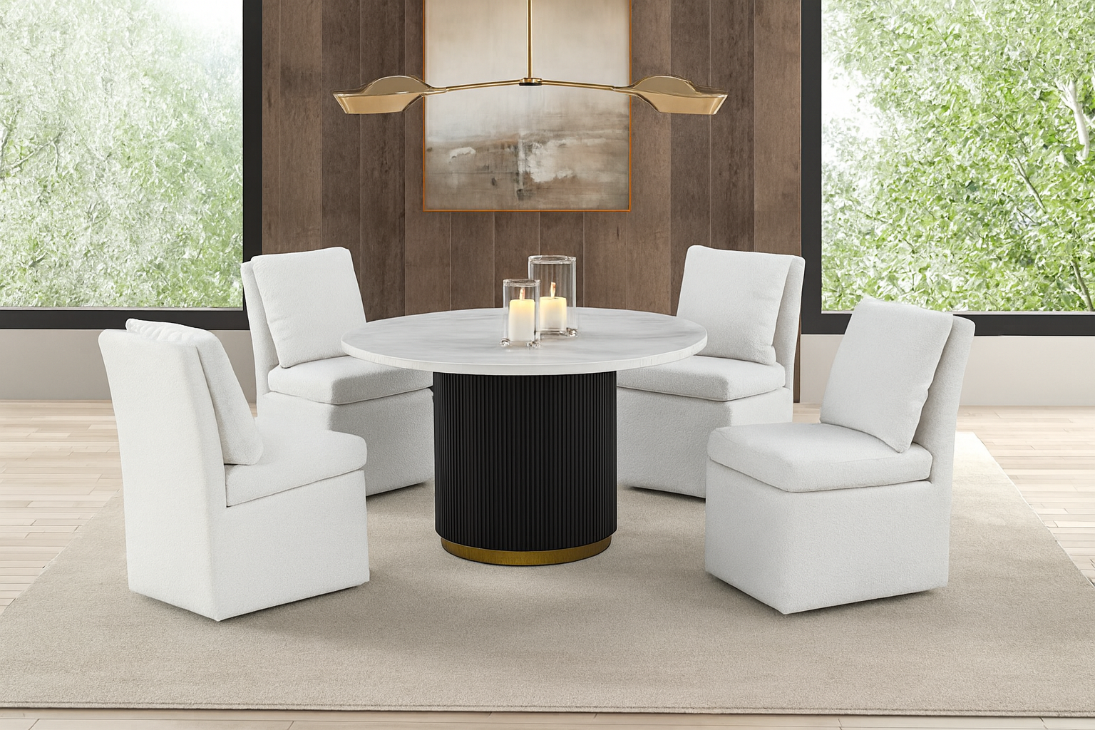 Varde Round Dining Marble Table