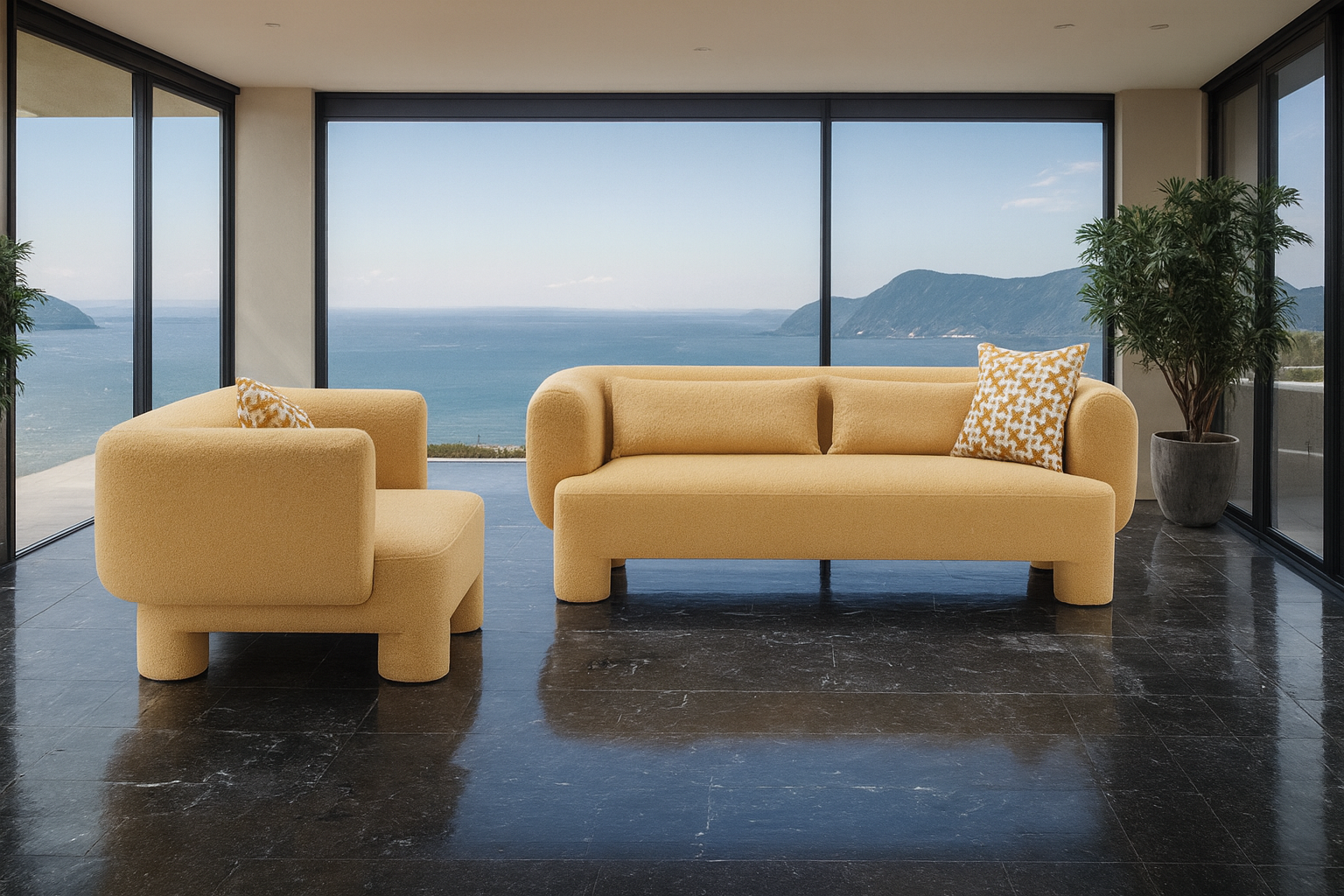 Phedra Sofa With Oversized Chair