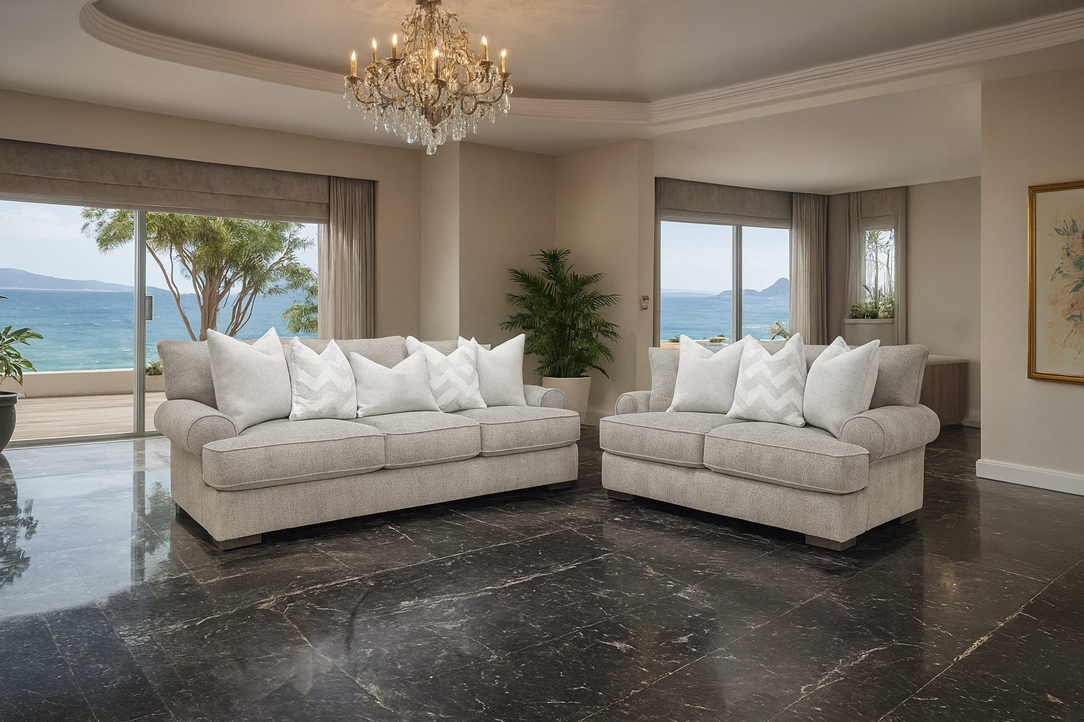 Nerone Sofa With Set