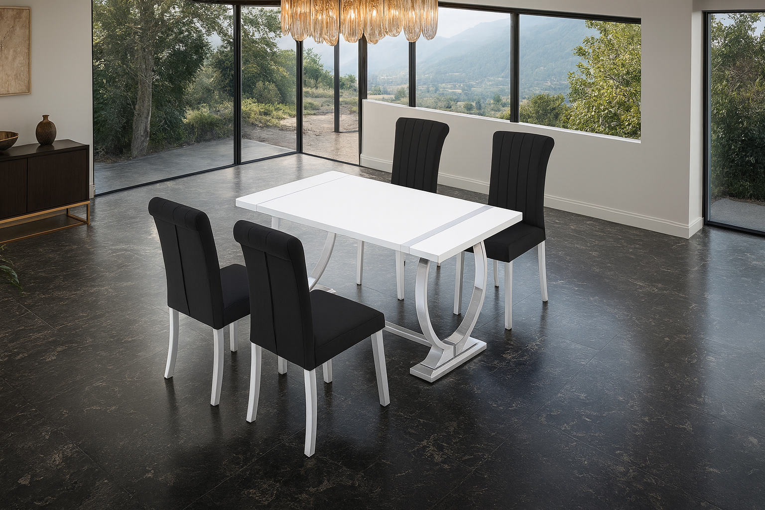 Holbaek Dining Table & Side Chair (2/Ctn)